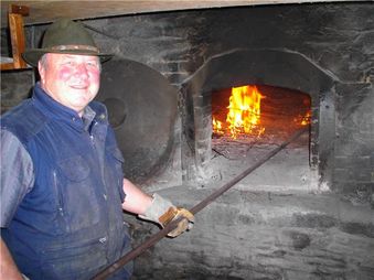 Theo firing up the oven 