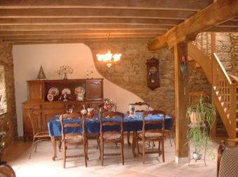 the dining area ready for a meal